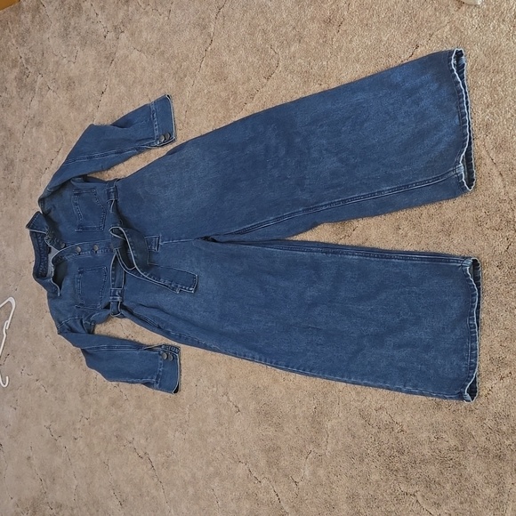 Icone Urban Chic Fashion Jean Jumpsuit Long Sleeve - Picture 3 of 7